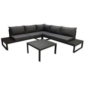 Sirmione aluminium loungeset - Aluminium Textiel - Antraciet Grijs Sirmione aluminium loungeset - Aluminium Textiel - Antraciet Grijs