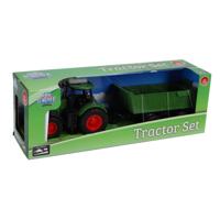 Kids Globe Farming Tractor met Trailer 41 cm Groen - thumbnail