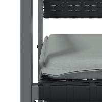 Tuinstoelen 6 st met kussens 54x62,5x89 cm poly rattan zwart - thumbnail