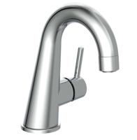 PISA ééngreepsmengkraan wastafel, chroom met hoge uitloop keramische schijven geluidsarme, verwisselbare 25 mm cartouche hoogwaardige mousseur CASCADE® SLC flexibele metalen aansluitslangen - thumbnail