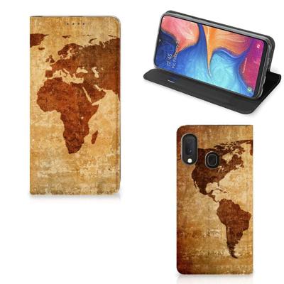 Samsung Galaxy A20e | Book Cover | Wereldkaart
