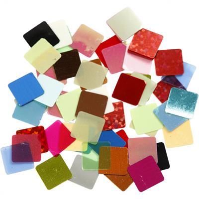 Creativ Company Folie mozaiektegels, afm 10x10 mm, ca. 6875 stuk, diverse kleuren, 250 gr/ 1 doos