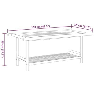 Salontafel 110x55x45 cm bamboe
