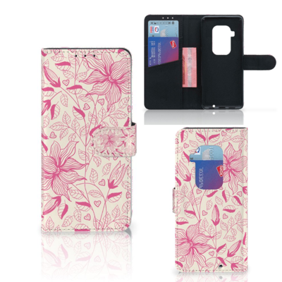Motorola One Zoom Hoesje Pink Flowers
