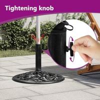 VidaXL Parasolvoet 48x48x33 cm gietijzer zwart - thumbnail