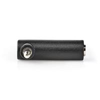 Stereo-Audioadapter - 3,5 mm Male - 3,5 mm Female - Vernikkeld - 90° Gehoekt - Metaal - Zwart - 10 Stuks - Polybag - thumbnail