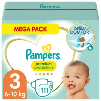 Pampers Premium Protection Luiers Mega Pack Maat 3 - 111 Luiers Pampers Premium Protection Luiers Mega Pack Maat 3 - 111 Luiers
