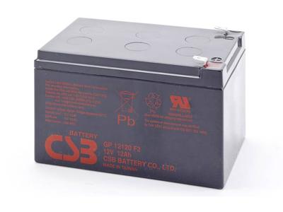 CSB Battery GP 12120 Standby USV Loodaccu 12 V 12 Ah Loodvlies (AGM) (b x h x d) 151 x 100 x 98 mm Kabelschoen 6.35 mm Onderhoudsvrij, Geringe zelfontlading,