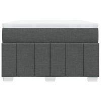 Boxspring met matras stof donkergrijs 120x190 cm - thumbnail