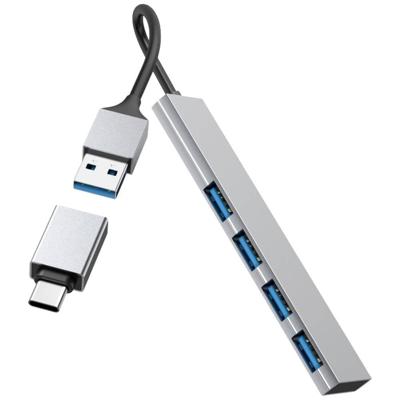 Hama USB-C (USB 3.2 Gen 1) multiport hub 4 poorten Met USB-C stekker Grijs