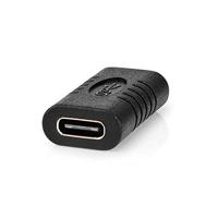 USB-Adapter | USB 3.2 Gen 2 | USB-C Female | USB-C Female | 10 Gbps | Vernikkeld | Zwart | Polybag - thumbnail