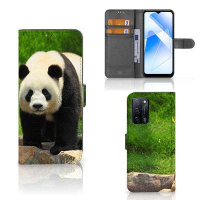 OPPO A16/A16s/A54s | Telefoonhoesje | Met pasjeshouder | Panda