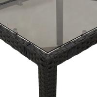 5-delige Tuinset met kussens poly rattan zwart - thumbnail