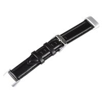 Fitbit Charge 5 & 6 bandje - Echt leer - Zwart - thumbnail