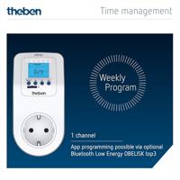 Theben 0200130 Schakelklok Digitaal Weekprogramma 2600 W Display-verlichting, Timer-functie, Programmeerfunctie - thumbnail