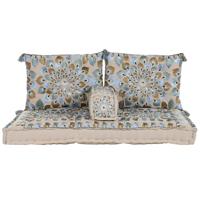 Tuinstoel DKD Home Decor Blauw Beige 155 x 76 x 65 cm 150 x 76 x 20 cm - thumbnail