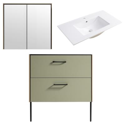 Differnz Legs badmeubelset 90 cm groen FSC