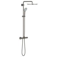 Grohe Regendoucheset Euphoria System Met Opbouw Thermostaatkraan Hard Graphite Geborsteld - thumbnail