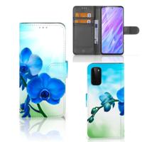 Samsung Galaxy S20 Hoesje Orchidee Blauw - Cadeau voor je Moeder - thumbnail