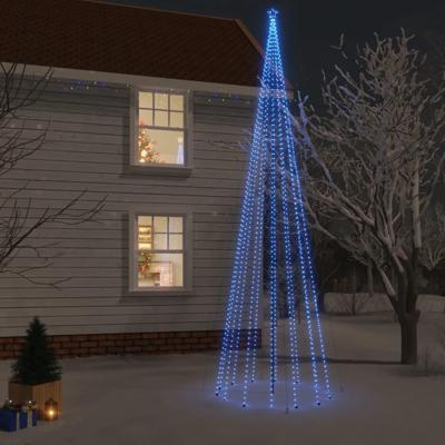 VidaXL Kerstboom met grondpin 1134 led&apos;s blauw 800 cm