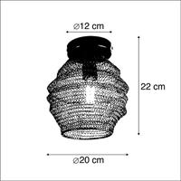 QAZQA Oosterse plafondlamp goud - Nidum Bene - thumbnail
