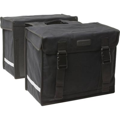 New looxs canvas camping - dubbele fietstas zwart