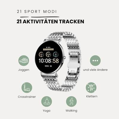 XCOAST SIONA 2 Smartwatch Zilver - thumbnail