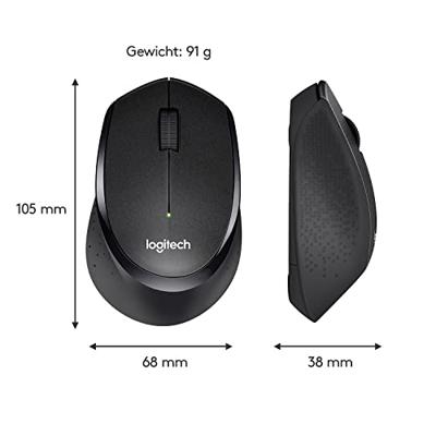 Logitech B330 Silent Plus muis Kantoor Rechtshandig RF Draadloos Optisch 1000 DPI