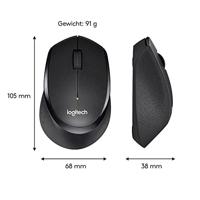 Logitech B330 Silent Plus muis Kantoor Rechtshandig RF Draadloos Optisch 1000 DPI - thumbnail