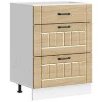 Keuken onderkast Lucca bewerkt hout sonoma eikenkleurig - thumbnail