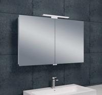 Spiegelkast Wiesbaden met Led Verlichting 100x60 Aluminium - thumbnail