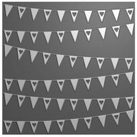 Nellie's Choice • 3d embossing folder achtergrond vlaggetjes 15x15cm - thumbnail