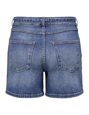 Only Onlgianna Mw Belted Shorts Azg Dnm Noos Korte Broeken Medium Blue Denim
