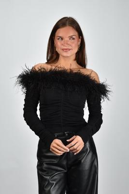 Self Portrait top RS26-011T-B black