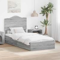 Bedframe met lade Grijs Sonoma 90 x 190 cm Bewerkt hout - thumbnail