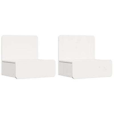 Nachtkastje 2 pcs Wit 44 x 32,5 x 40 cm Massief grenenhout
