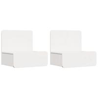 Wandbevestigde nachttafel met lade 2 pcs Wit 44 x 32.5 x 40 cm - thumbnail