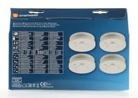 Smartwares Rookmelder Set van 4 stuks werkt op batterijen (Ø x h) 100 mm x 35 mm - thumbnail