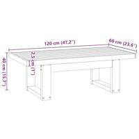 Salontafel NOAIN U-vormige poten 120x60x40 cm massief hout - thumbnail