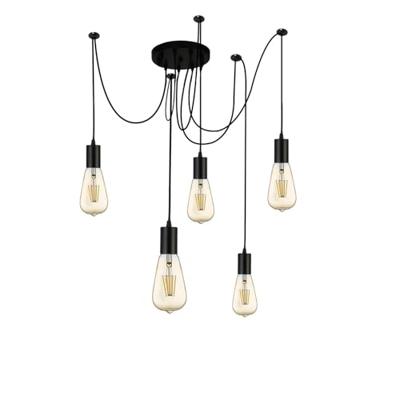 Searchlight 5-lichts pendelSquiggle Spider - 9665-5BK