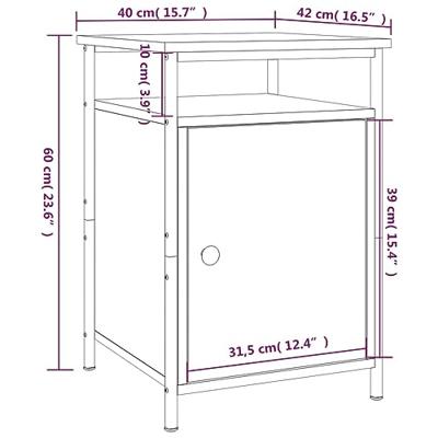 Nachtkastjes 2 st 40x42x60 cm bewerkt hout zwart