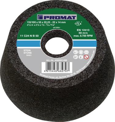 Promat/Tecwerk Slijpkom | C16N | 110/100 mm | natuur- en kunststeen, gietstaal 16 | gat 22,23 mm - 4000841498 Promat/Tecwerk Slijpkom | C16N | 110/100 mm | natuur- en kunststeen, gietstaal 16 | gat 22,23 mm - 4000841498