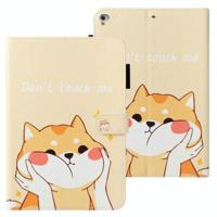 Voor iPad 9.7 (2018) Cross Texture Painted Horizontal Leather Case with Sleep / Wake-up Function & Card Slot & Wallet (Shiba Inu) - thumbnail