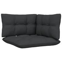 3-delige Loungeset met antracietkleurige kussens grenenhout - thumbnail