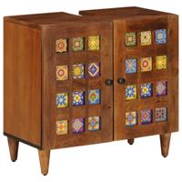 Badkamer wastafelkast met opslag Walnotenhout 62 x 33 x 58 cm - thumbnail