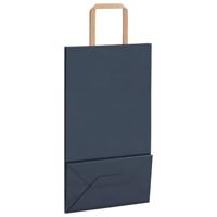 VidaXL Papieren zakken 50 st met hengsels 21x11x36 cm blauw - thumbnail