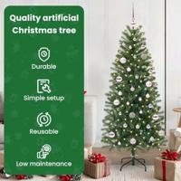 VidaXL Kunstkerstboom met 150 led met standaard groen 150 cm pe en pvc - thumbnail