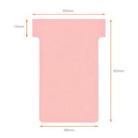 Nobo T-planbordkaarten index 2, ft 85 x 60 mm, roze - thumbnail