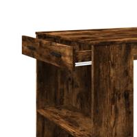 Bartafel 102x70x103,5 cm bewerkt hout gerookt eikenkleurig - thumbnail