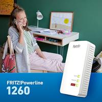 AVM FRITZ!Powerline 1260 Single Powerline WiFi enkele adapter 20002789 1200 MBit/s - thumbnail